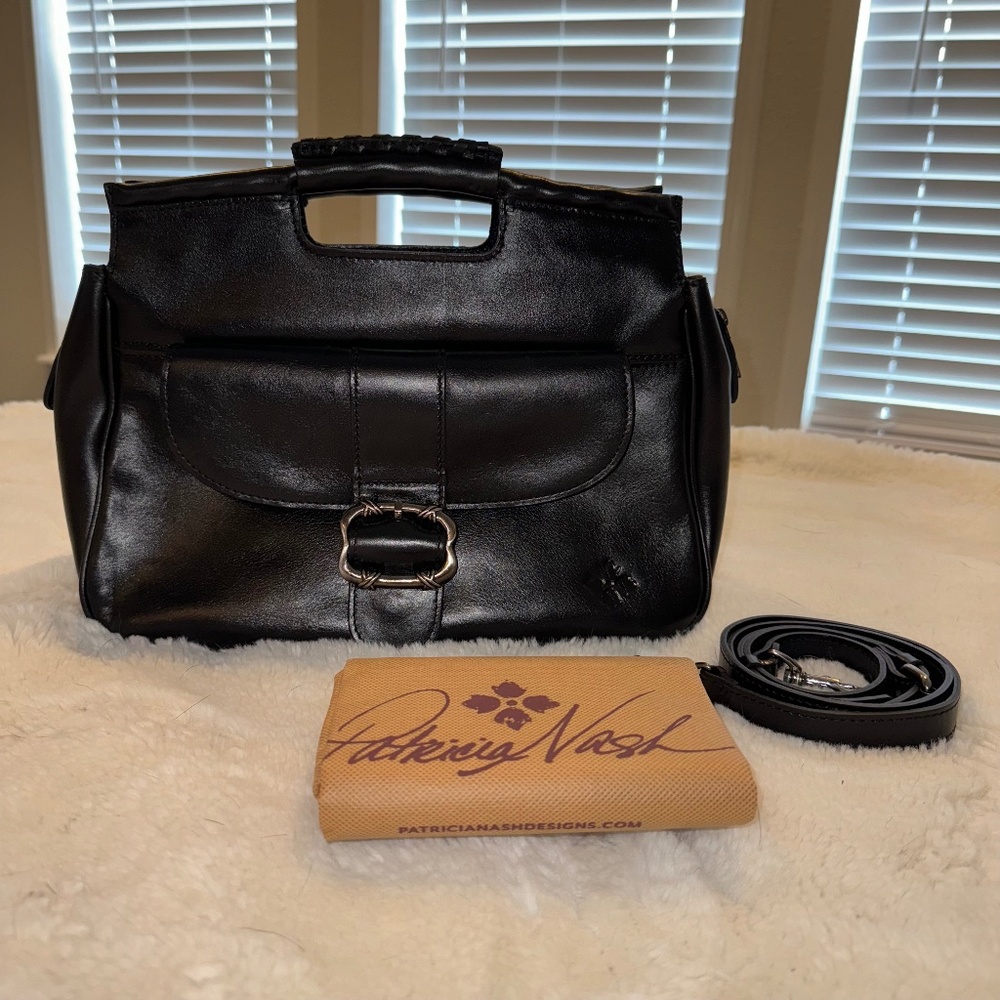 Patricia Nash Black Silvella Crossbody Satchel